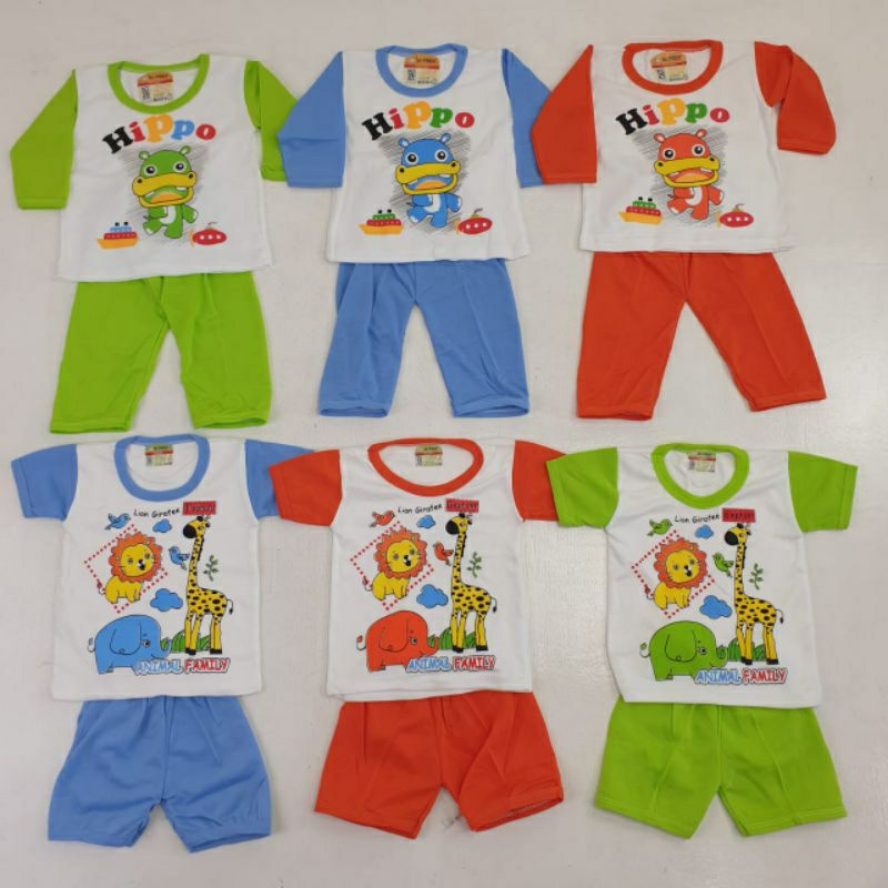Baju Bayi Setelan SAFFENDA Baby Pendek Panjang 6-12 Bulan