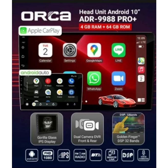 Head Unit doble din Android 10 inch