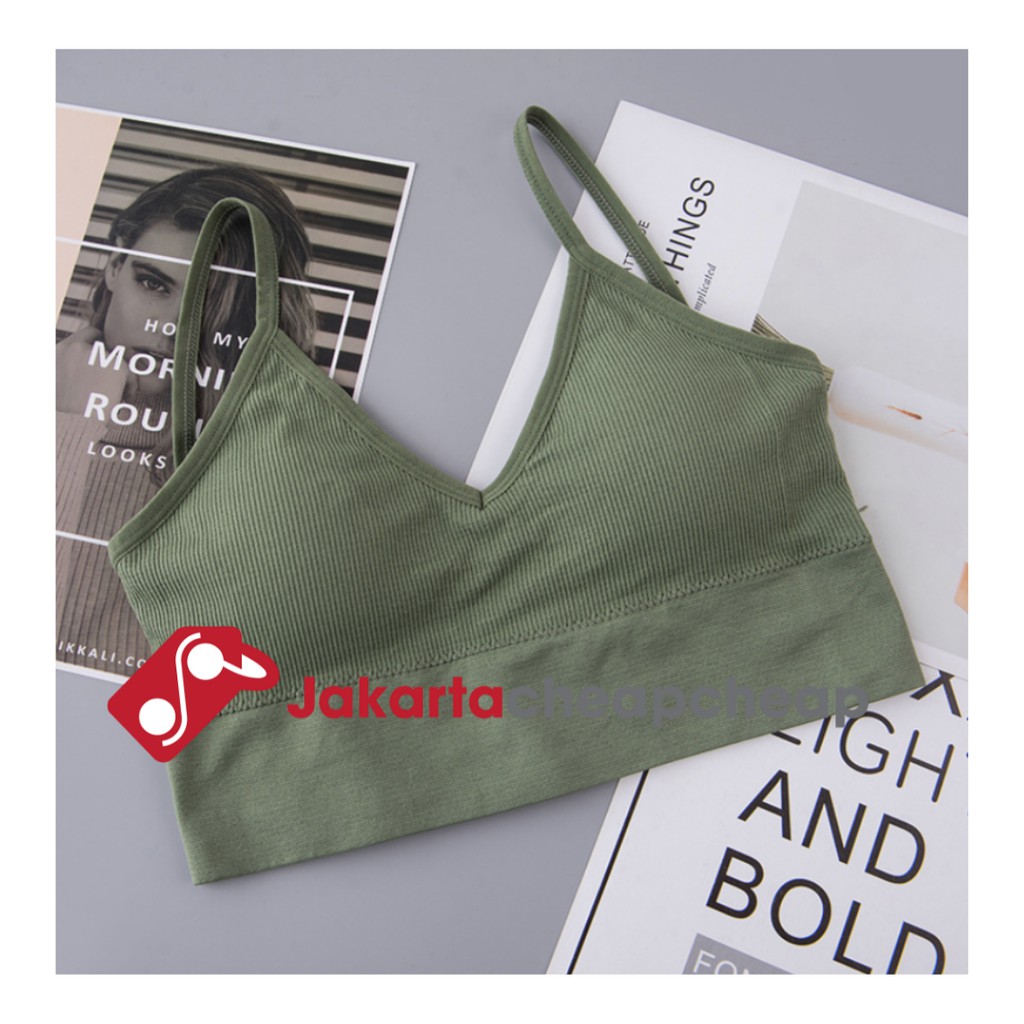 JC094 Pakaian Dalam Wanita Bra Cewek Tanpa Kawat Bralette Nyaman Polos