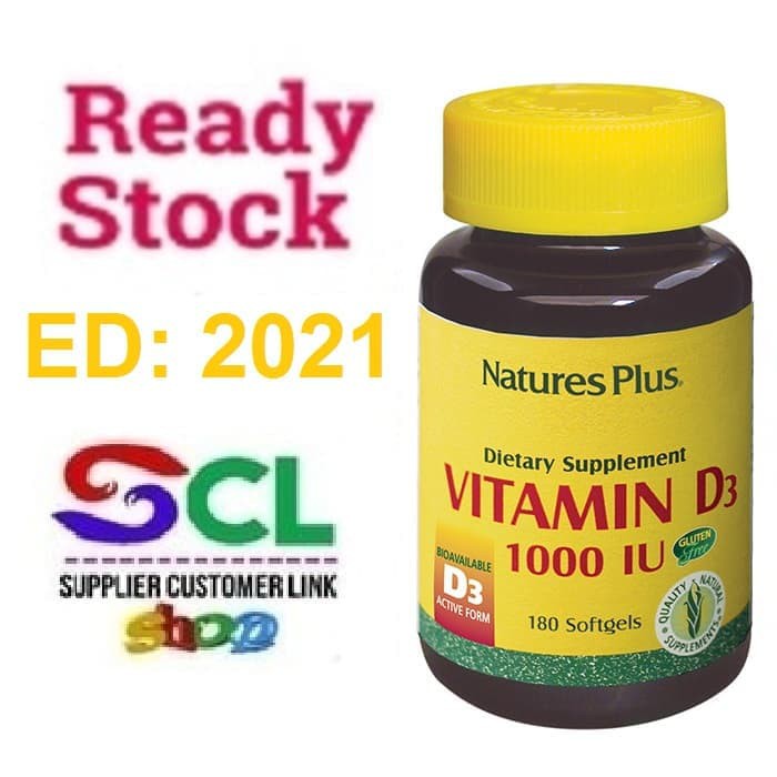 Dijual Nature S Plus Vitamin D3 1000iu Vitamin D 3 1000 Iu Isi 180 Softgels Diskon