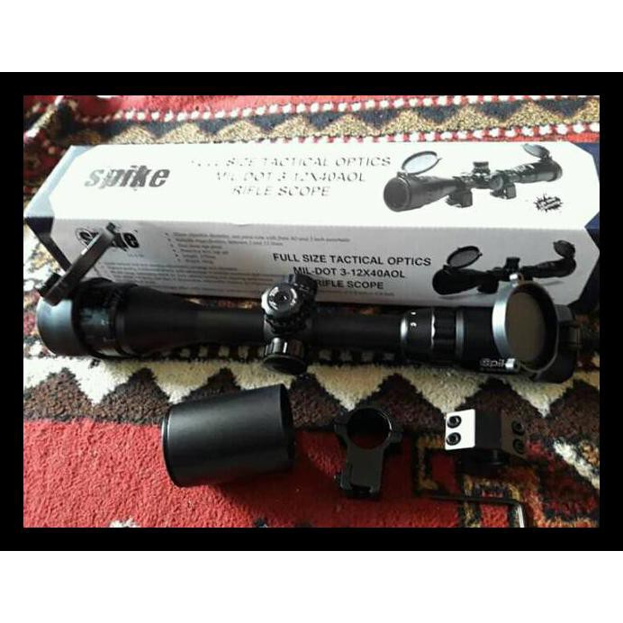 BEST SELLER TELESKOP SENAPAN ANGIN SPIKE 3-12X40 AOL