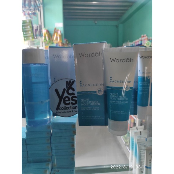 Wardah Acnederm Series Night Day Moisturizer Pelembab Krim Toner Serum Sabun Cuci Muka Jerawat Acne Seris Bruntusan bruntus