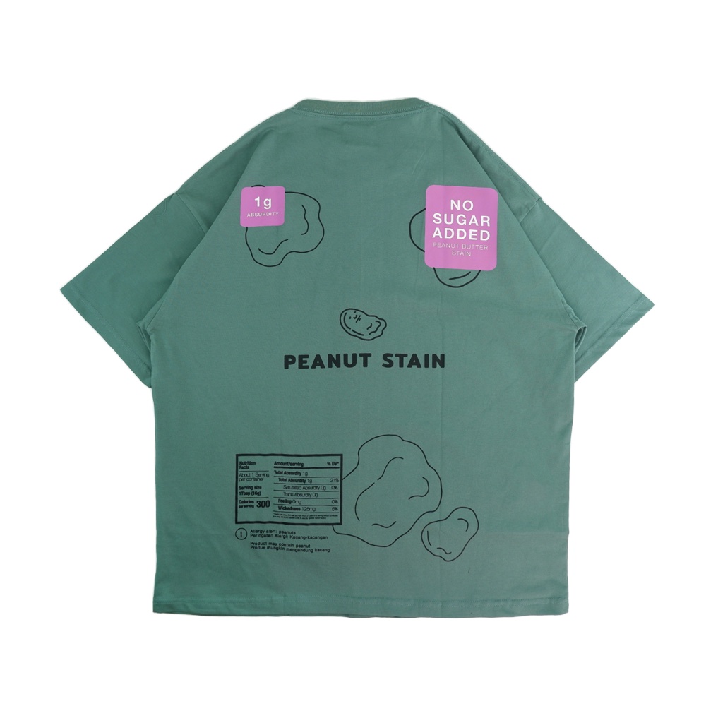 PEANUT STAIN - Packaging Dusty Green Oversized Tshirt