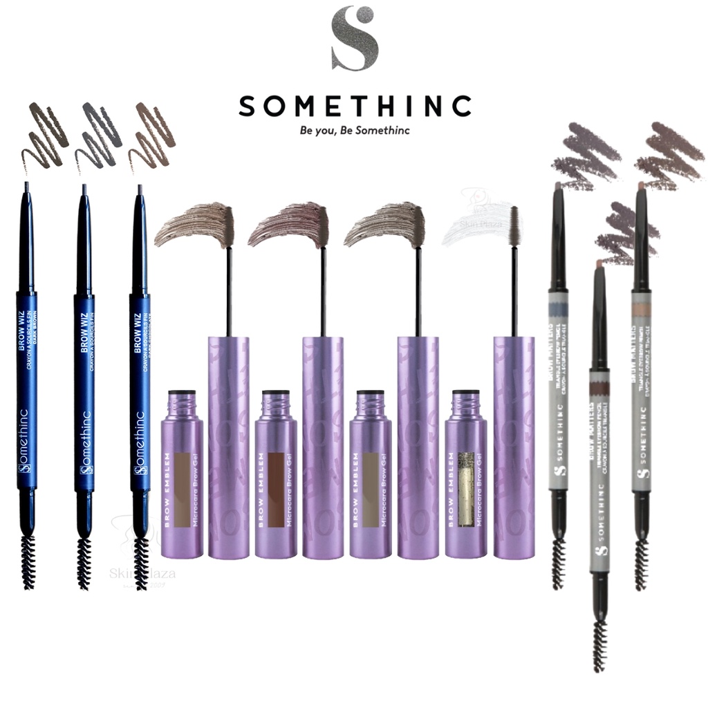 SOMETHINC Brow Wiz | Matters | ASAP Eyelash | Game Powder Pro Palette | Emblem Microcara Gel Retractable Triangle Eyebrow Eye Pensil Alis Make Up