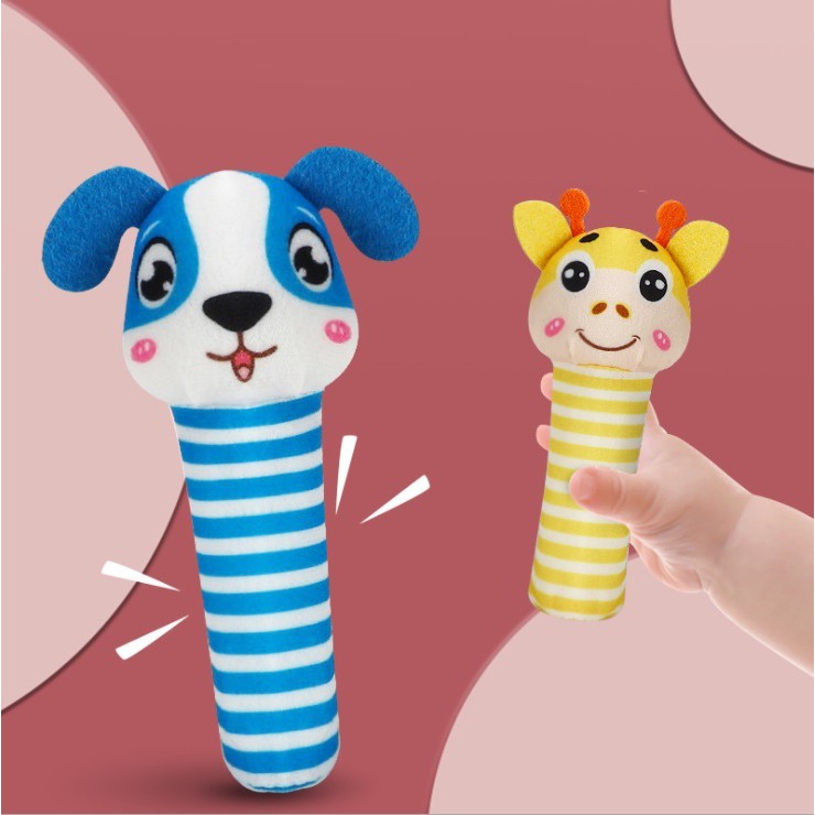 Mainan bayi / Rattle bar import motif animal stripes