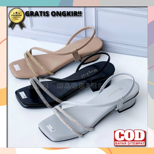 Sepatu Sling Back Heels Pesta Wanita 5 Cm Hak Lancip Hils Heals Haihils Pernikahan Lamaran Kondangan