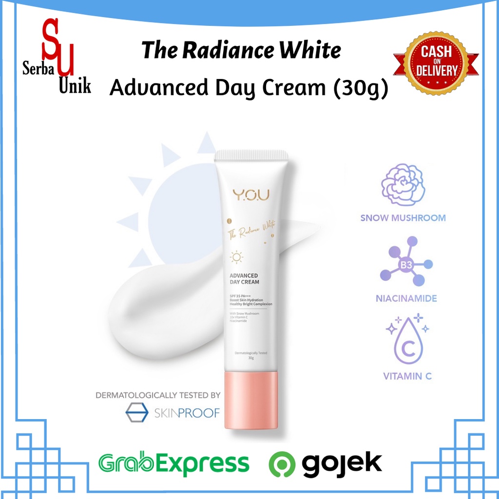 Kosmetik You The Radiance White Advanced Day Cream 30gr / Kirim Wajah Siang 30gr