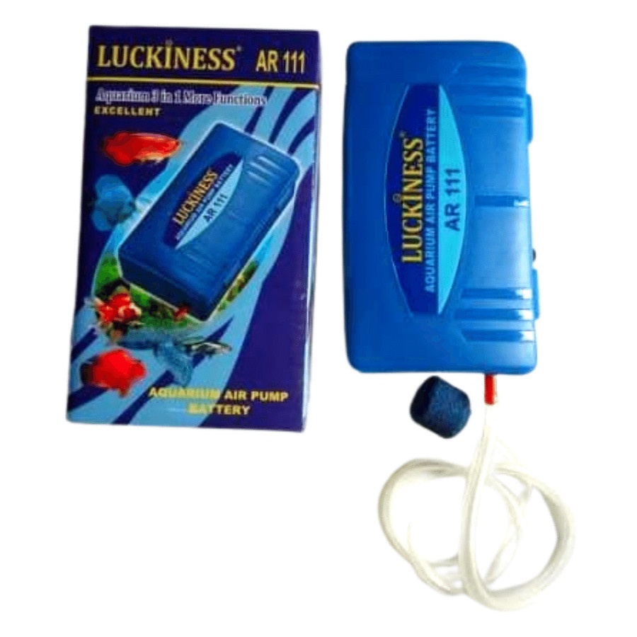 POMPA AERATOR PORTABEL PORTABLE BATERAI LUCKINESS AR111 EMERGENCY MATI LISTRIK PEMANCINGAN AQUARIUM KOLAM IKAN HIAS