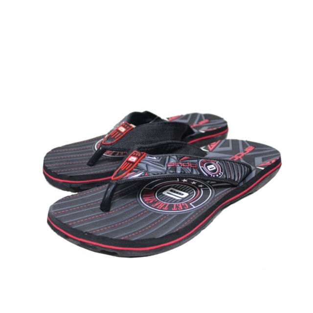 89stories - Sandal Gunung / Sendal Jepit Casual Pria Ando Verdiano  in Black Red