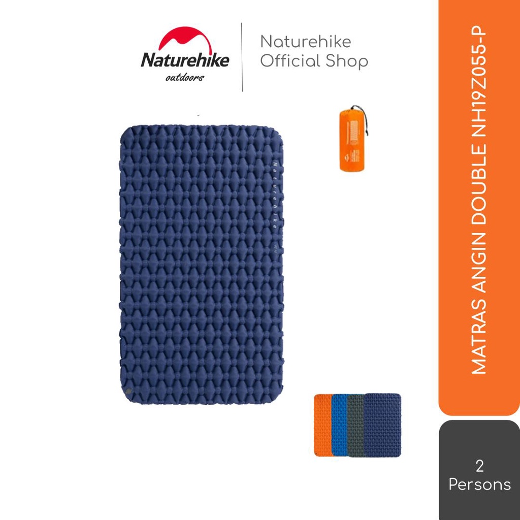 Naturehike Sleeping Pad Double Nh19Z055-P Matras Angin Camping Ultralight 2 Orang