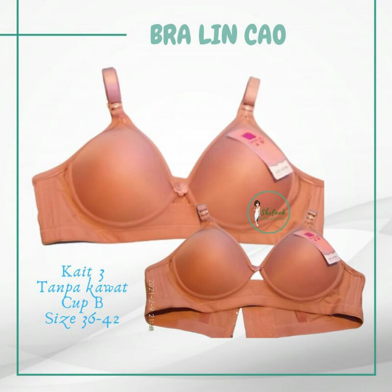 bra bh Ling Cao tanpa kawat ada busa