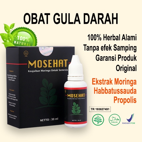 OBAT GULA DARAH Kencing Manis Diabetes Herbal Mosehat Original Bpom