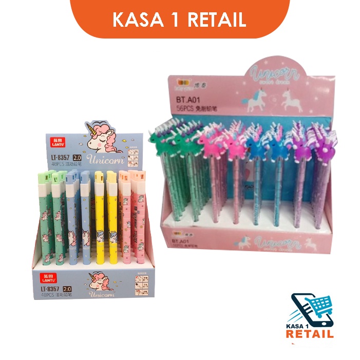 

4 Pensil Tulis Anak Perempuan Mekanik Motif Karakter Lucu