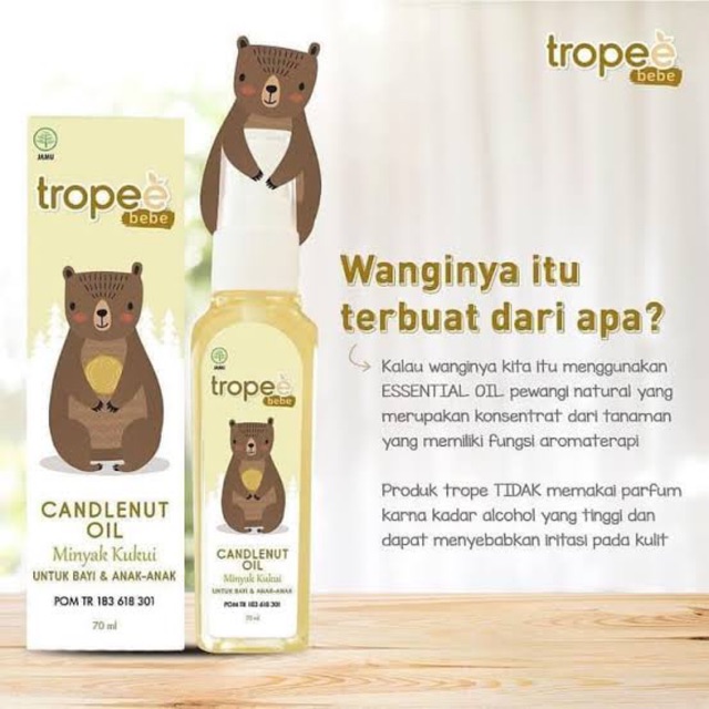 Tropee Bebe Candlenut Oil (minyak kemiri) 100ml