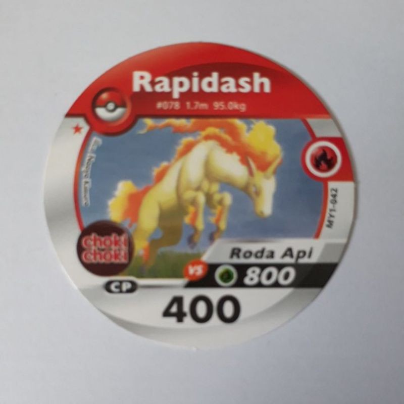 Kartu pokemon choki choki medallion rapidash