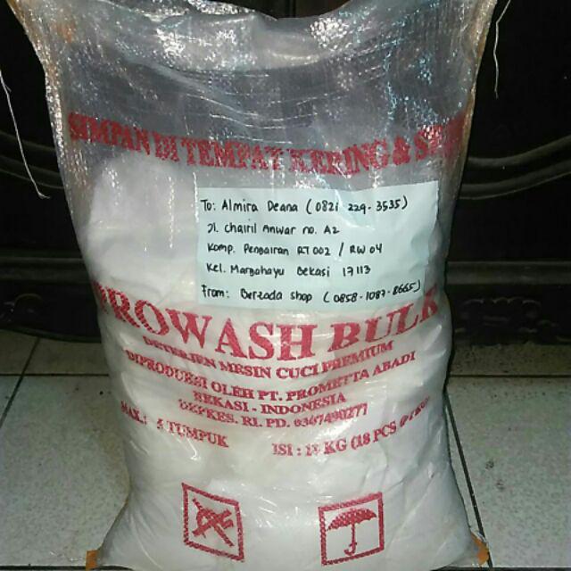 Deterjen Mesin Cuci Premium prowash Bulk Isi 18 Kg