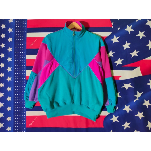 

Vintage thrift tracktop colour block