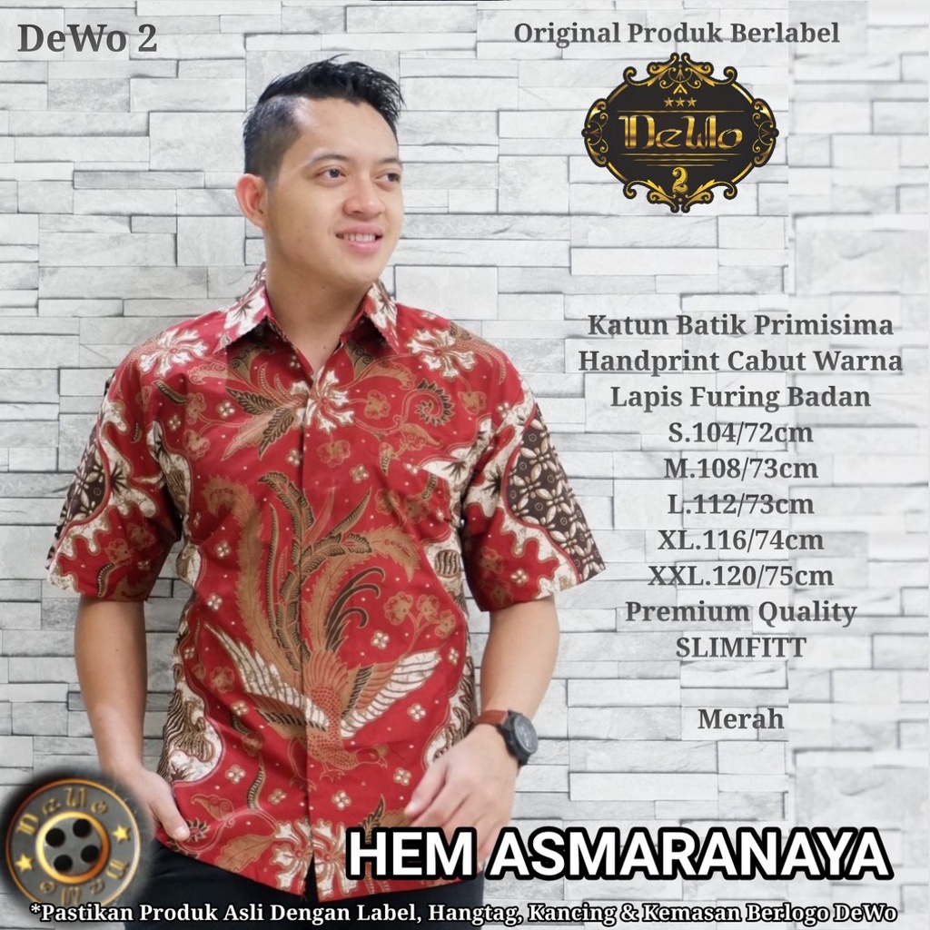 Hem Batik Pria Murah Asmaranaya ori by Dewo