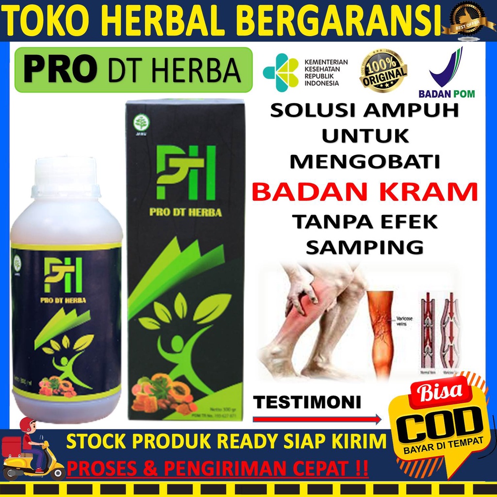 PRO DT Herba Obat Kram Badan, Obat kram kaki, Obat Kram Tangan, Obat Kram Otot, Obat Kram Usus, Obat