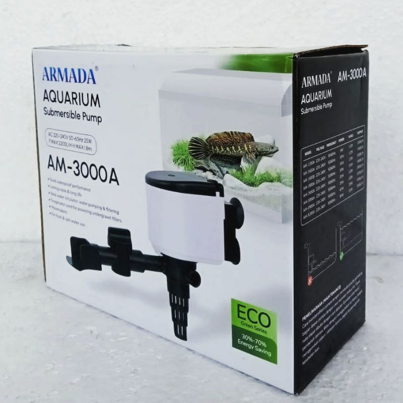 Mesin pompa power head ph ARMADA AM 3000 A filter celup aquarium waterpump water pump low watt