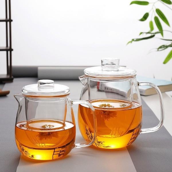 Teko Pitcher Gelas Kaca Teko Teh Tahan Panas Api 1200ml