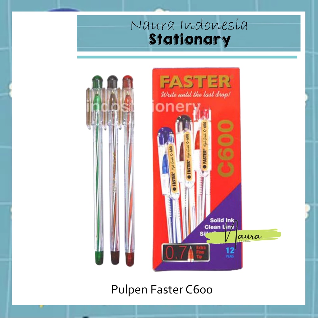 

[1 PACK] Pulpen Faster C600 | Pulpen Faster (12 pcs)