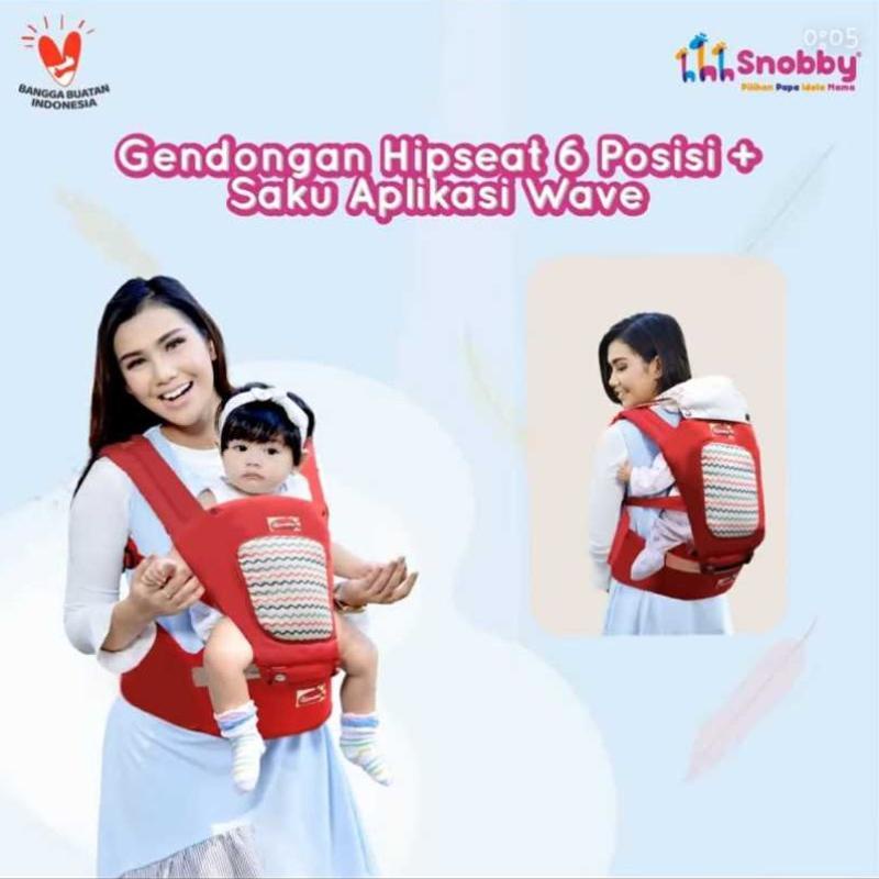 GENDONGAN BAYI 6 POSISI HIPSEAT Snobby Gendongan Hip Seat 6 Posisi TPG2145 Wave Series Gendongan Depan Hipseat gendongan