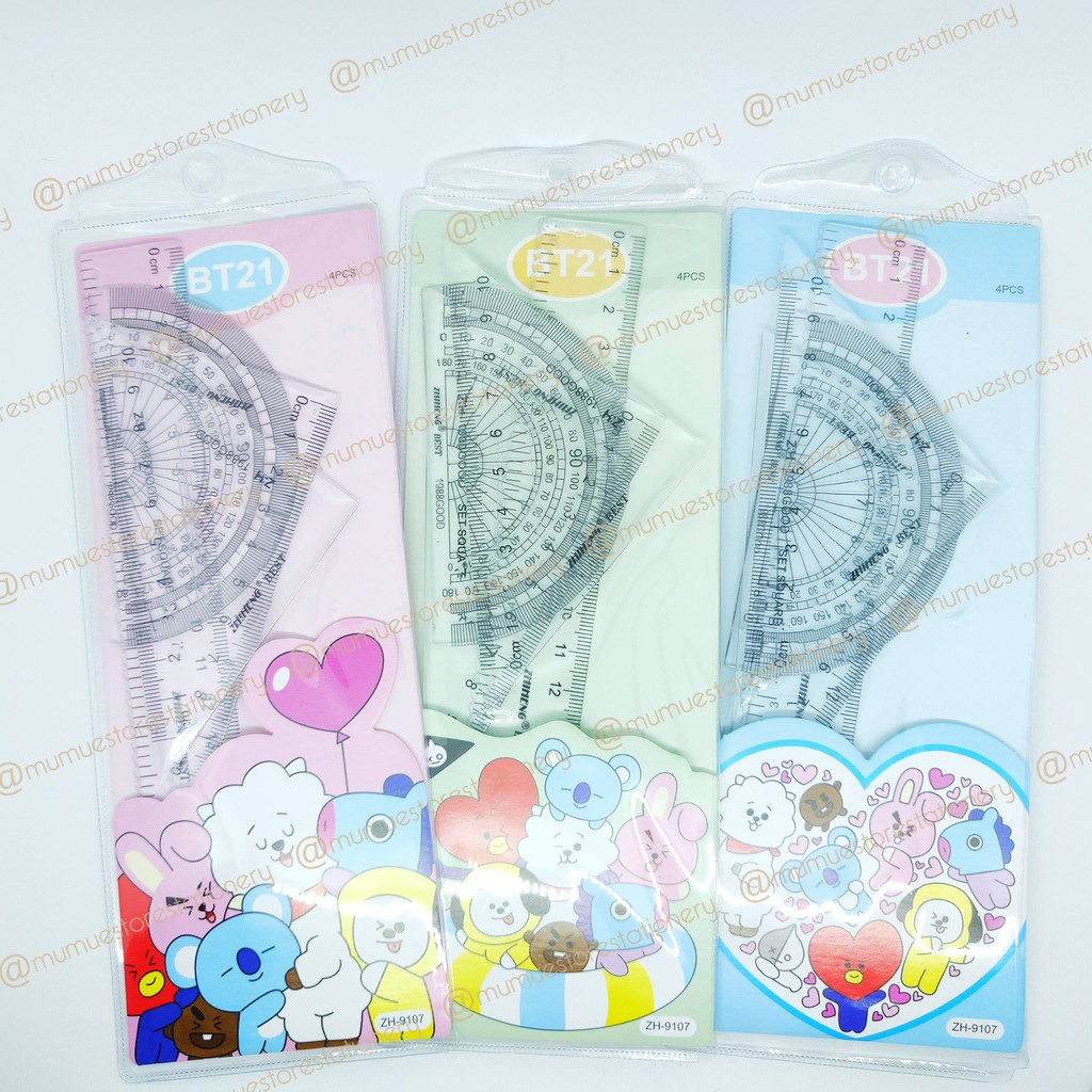 

Penggaris BTS SET/ Penggaris BT21 set /penggaris lucu / PENGGARIS BTS / PENGGARIS BT21