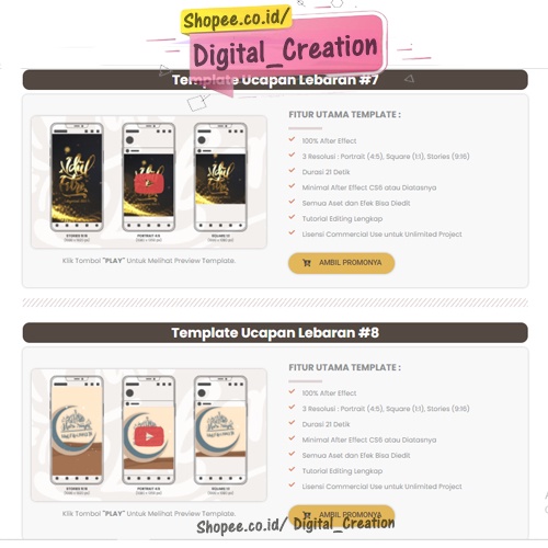 ASTA Digital Bundling Template Ucapan Lebaran Ramadhan | Volume 2