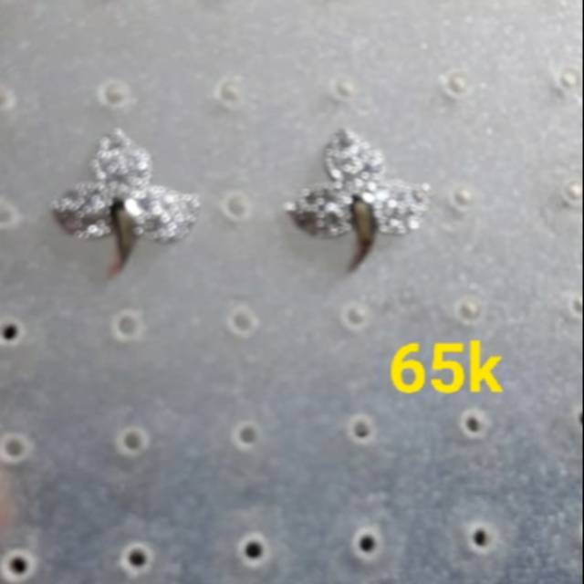 Anting Perak Lapis Emas 18karat