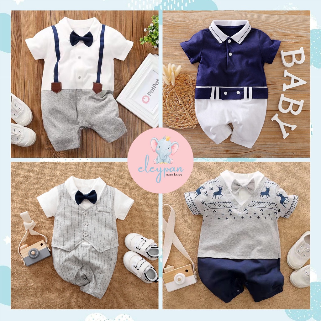 [eleypan.kids] Jumper Baby PREMIUM IMPORT Quality Tuxedo Seragam Pilot Sweater Suspender Bayi Impor