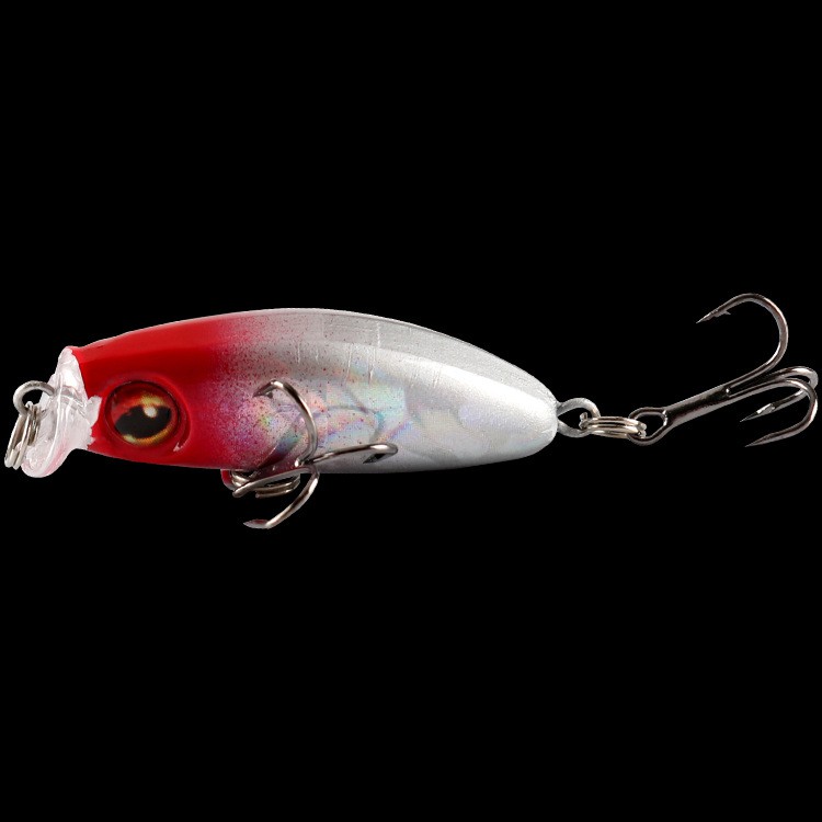 Shengyao 1Pcs Mini Popper Umpan Pancing Minnow 4.3cm 3.1g Fishing Lure Swimbait Bass Wobbler Kail Memancing Bait Crank Floating Tackle