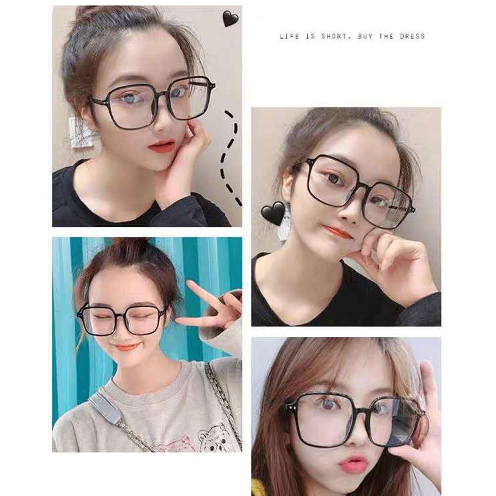 Mxbeauty Kacamata Anti-Cahaya Biru PC Perlindungan Anti Radiasi Fashion Bingkai Kotak Besar Square Frame Eyewear