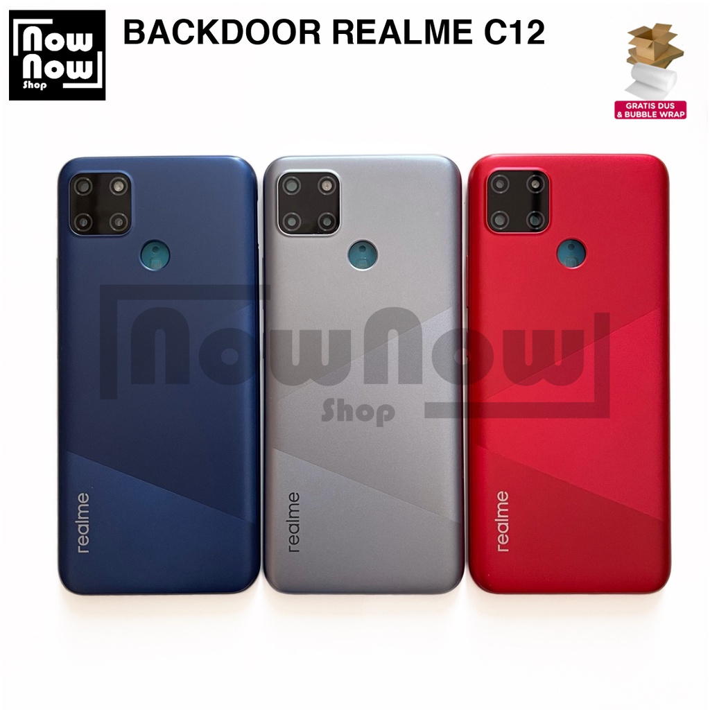 Backdoor Tutup Belakang Baterai Backcover Back Casing Housing Realme C12 RMX2189 Cover Belakang