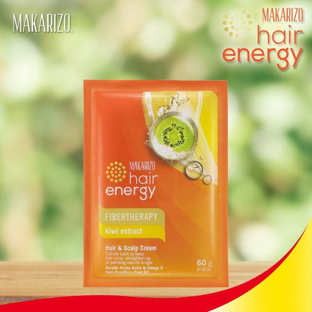 [1 SACHET] MAKARIZO Hair Energy Fibertherapy Hair &amp; Scalp CREAMBATH 60GR