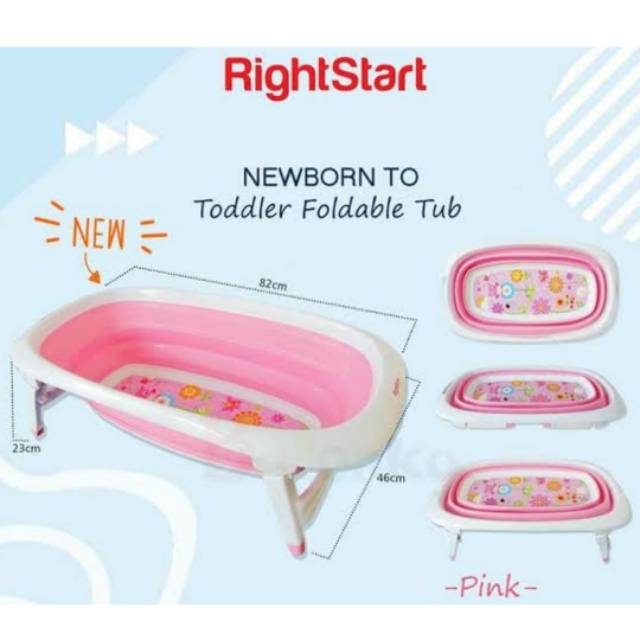 Right Start Foldabel folding Baby bathtub bath tub bak mandi lipat