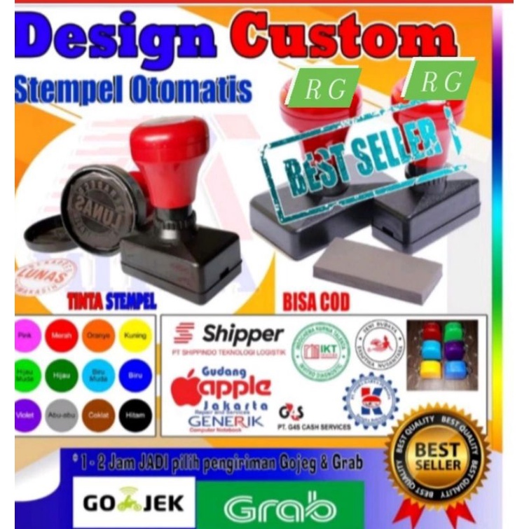 STEMPEL OTOMATIS/ DESAIN CUSTOM, MURAH BERKUALITAS