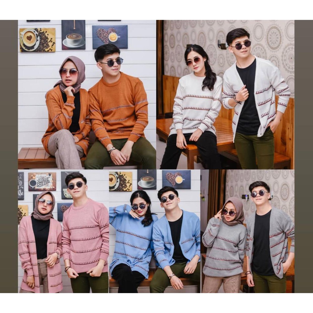 OUTWEAR COUPLE FASHION SWEATER CARDI RAJUT/DELUNA SWEATER CARDIE