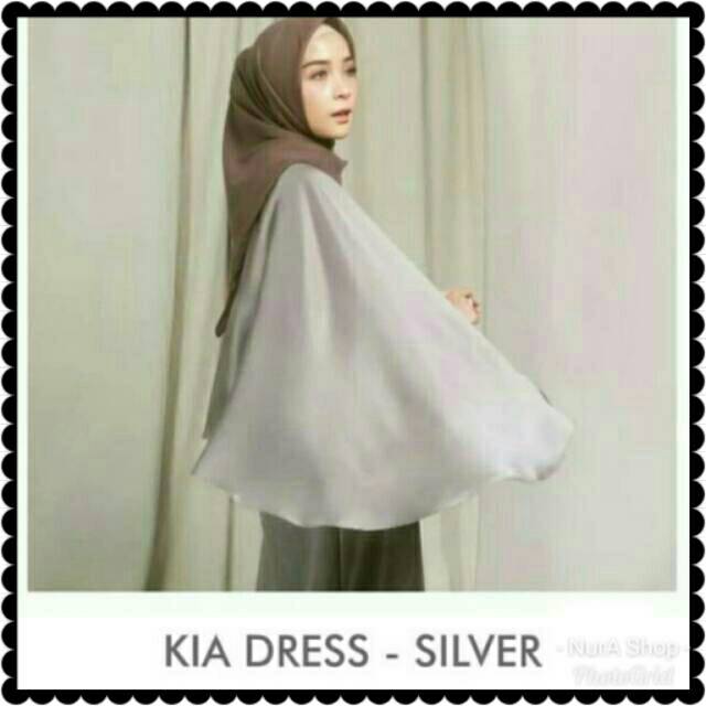 SALE & NEW Kia Dress Silver L by Vanilla Hijab