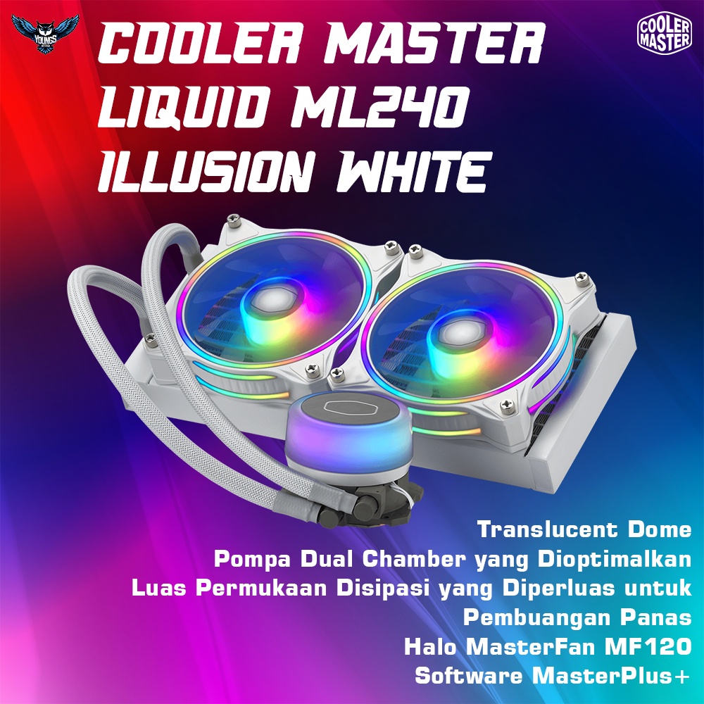 COOLER MASTER LIQUID ML240 Illusion White | AIO Watercooling 240mm