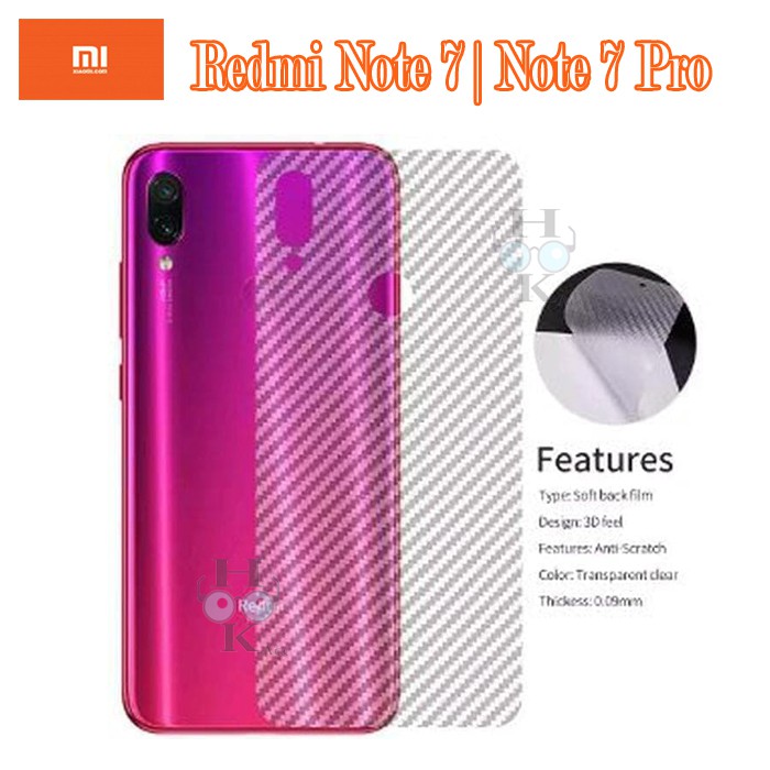 Skin Handphone Xiaomi Redmi  Note  7  Back Skin Guard Stiker  