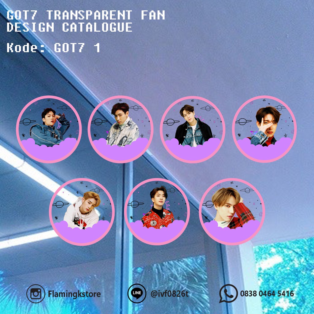 KIPAS TRANSPARAN GOT7 / TRANSPARENT HANDFAN KPOP