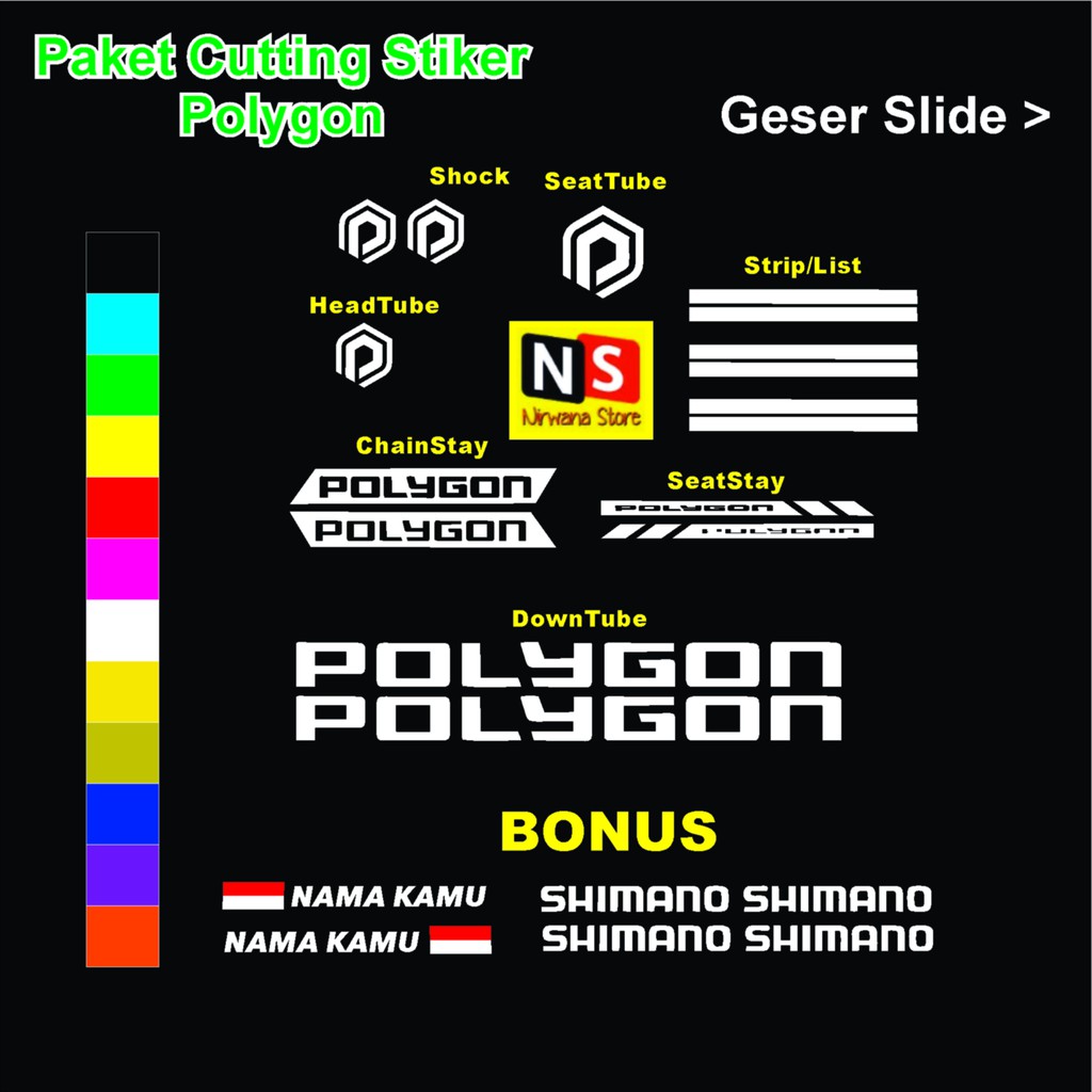 Cutting Stiker Sepeda Polygon