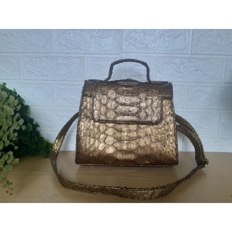 preloved tas kulit ular phyton