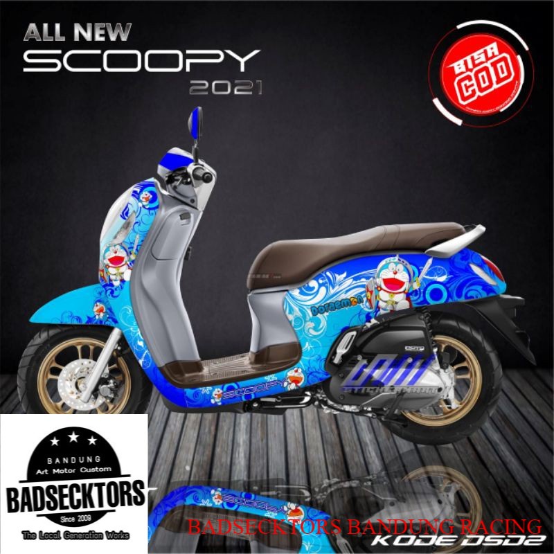 Striping Decals Full Body Honda Scoopy 2021 keren