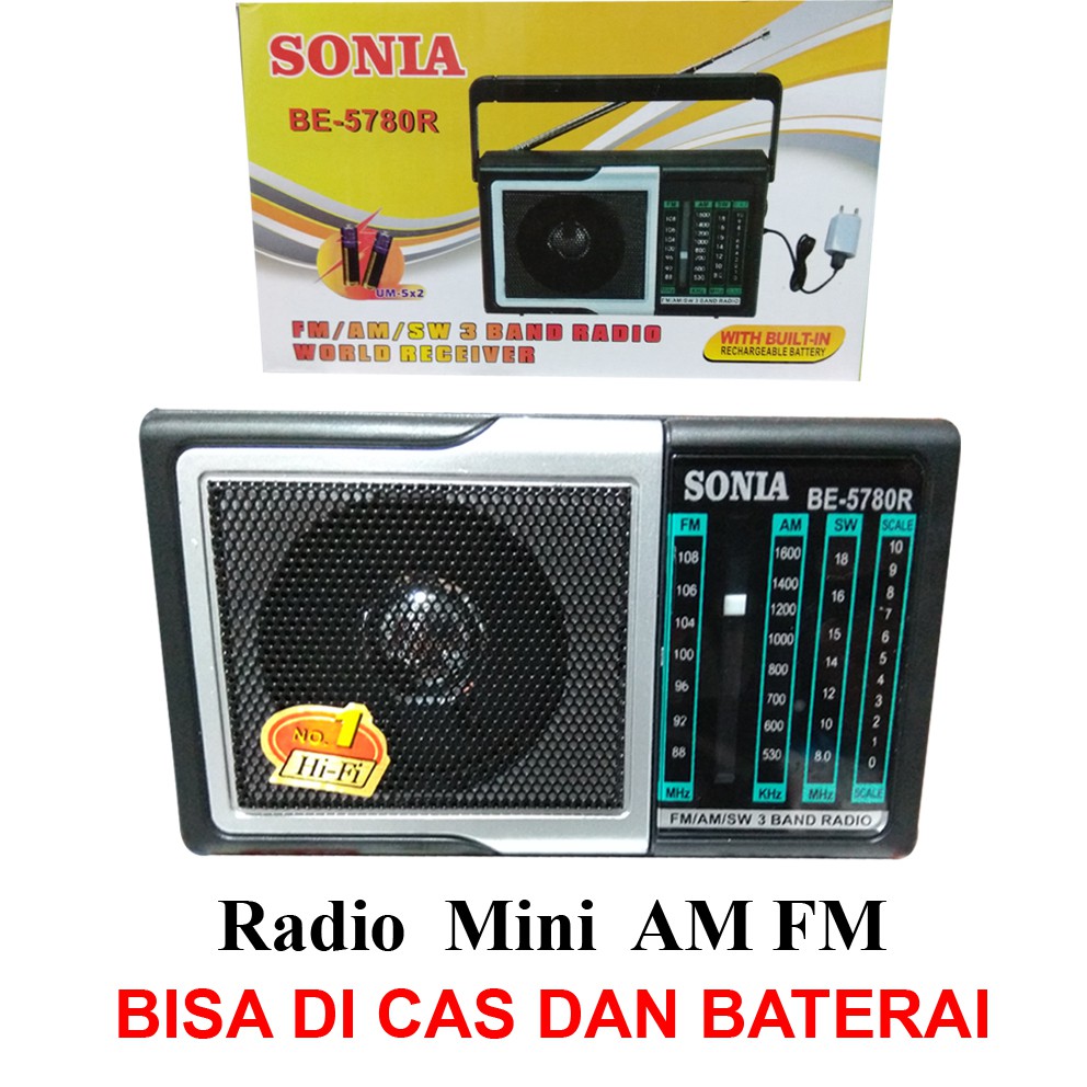 Radio Mini FM AM Bisa Di Cas Dan pakai baterai