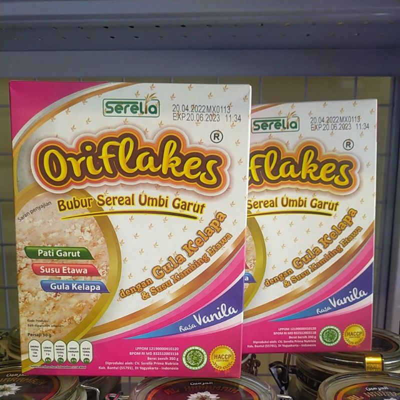 

Oriflakes Bubur Sereal Ubi Garut Rasa Vanila