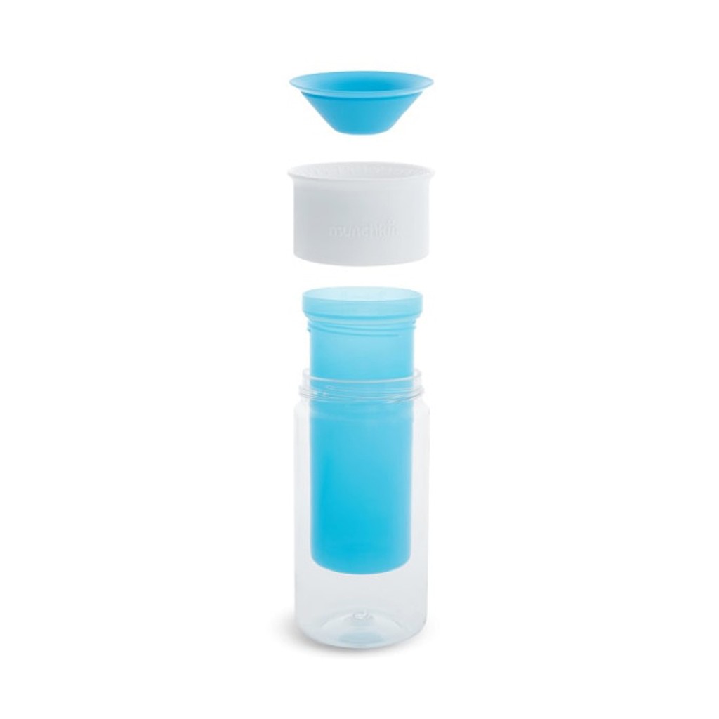 Munchkin Miracle Insulated Sticker Cup Gelas Minum Insulasi Anak Dengan Stiker Blue Biru 266ml