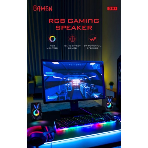 GAMEN MULTIMEDIA SPEAKER GS1 BLACK salon komputer rgb