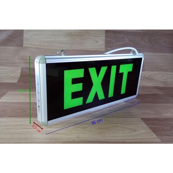 Jual Lampu Exit Led Kaca 2 Sisi / Exit Sign Led Mirror 2 Muka - M1 ...